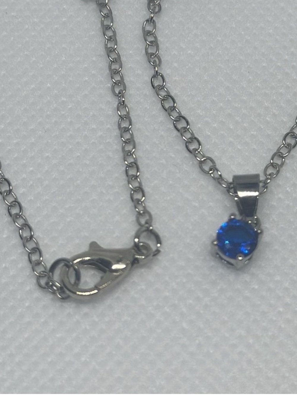 NWT EFFY Silver Blue Gemstone Necklace 18” - Picture 2 of 3